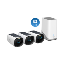 Load image into Gallery viewer, eufyCam S330 (eufyCam 3) 3-Cam Kit + 1 TB Hard Drive