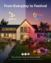 Load image into Gallery viewer, eufy Permanent Outdoor Lights E22（100ft/30m）+ 50ft/15m Extension Kit
