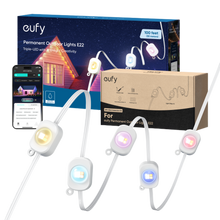 Load image into Gallery viewer, eufy Permanent Outdoor Lights E22（100ft/30m）+ 50ft/15m Extension Kit
