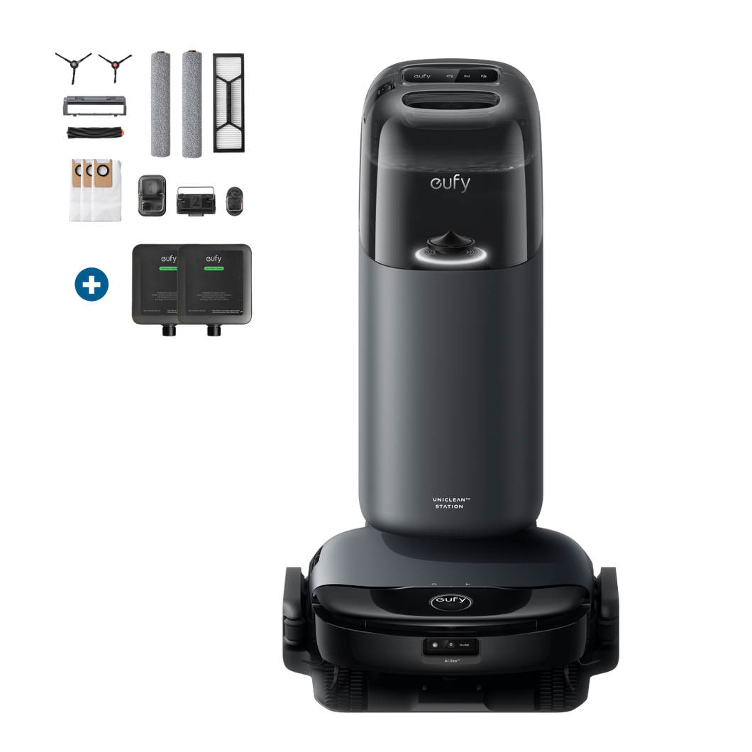 eufy Robot Vacuum Omni S1 + Replacement Kits + 2 Floor washing bottles