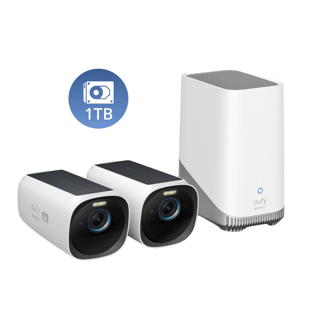 eufyCam 3(2-Cam Kit) + 1 TB Hard Drive