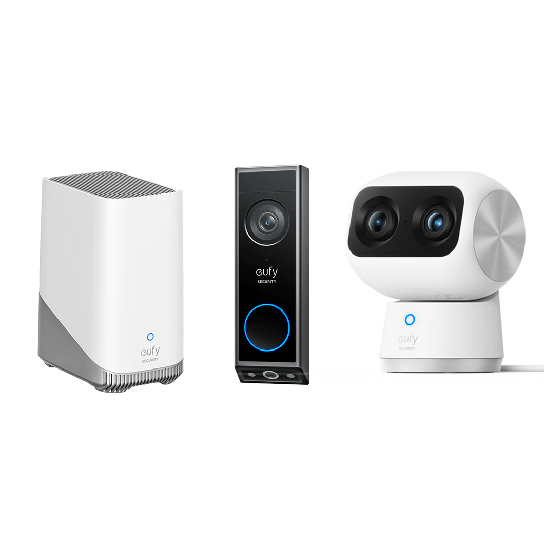Indoor Cam S350 + Video Doorbell E340 + Homebase 3